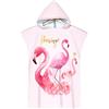 Queenshin Telo Mare Oversize Poncho Mare Fenicottero Rosa Microfibra, Asciugamani da Spiaggia Telo Doccia per Uomo Donna, 75 x 110 cm
