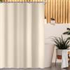Lerores - Tenda per doccia e vasca da bagno, 120 x 160 cm, beige, con fondo pesante antimuffa, in tessuto, idrorepellente, lavabile, in poliestere, per bagno, con 8 anelli per tenda da doccia
