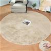 ORINOVA Tappeto Rotondo Beige 150 cm Salotto Camera da Letto Morbido Tappeto Moderno Lavabile