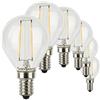 SUNSEED 6x Lampadina E14 Filamento LED 3W Sfera G45 350 Lumen Luce Calda 2700K, 32W Equivalente