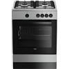 Beko Cucina a Gas 4 Fuochi Forno a Gas Larghezza x Profondità 60x60 cm colore Inox - FSG62000DX