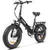 SAMEBIKE Bicicletta Elettrica Pieghevole, 20 pollici, 48V 13Ah, Autonomia fino a 120 km, Città e Fuoristrada (nero)