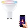 KOZII Lampadina LED collegata GU10 Spot - Lampadina collegata da 5 W - Lampadina GU10 LED con variazione di colore e luminosità - Lampadina collegata Alexa e Google Home - Spot connesso - KG50SRVBCCT