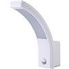 EURA Lampada per facciate a LED EL HOME ML-20B7 con sensore di movimento 140° PIR, 15W, 1000lm, sensore crepuscolare, IP54 - per uso esterno, applique, lampada da giardino - bianco