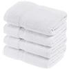 Superior Set di 4 asciugamani in pile di cotone egiziano, asciugamani ultra morbidi di lusso, essenziali in peluche spesso, assorbenti pesanti, bagno per gli ospiti, hotel, spa, bagno di casa, doccia,