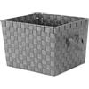 Whitmor 13 x 15 x 10 Gry Woven Tote, polipropilene, grigio, 33 x 38,1 x 25,4 cm
