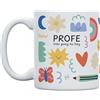 UO Tazza regalo con messaggio Profe più cool no hay, regalo per insegnanti, regalo originale per insegnanti, regalo di fine anno, 350 ml, ceramica