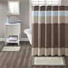 Madison Park Amherst - Tappeto da Bagno in 100% Cotone, Ultra Morbido, Antiscivolo, ad Asciugatura Rapida, 20 x 30 cm, Colore: Marrone/Blu