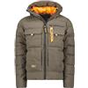 Geographical Norway Dosiba Men - Giacca Uomo Imbottita Calda Autunno-Invernale - Cappotto Caldo - Giacche Antivento A Maniche Lunghe e Tasche - Abito Ideale Per Uomini (Cachi S)