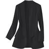 Ybing Blazer - Giacca da donna elegante, in tinta unita, per affari, da ufficio, leggera, comoda, da lavoro, per adolescenti, per ragazze, Nero , XL