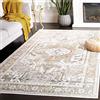 Safavieh Tappeto Tradizionale Rug Ideale per aree ad alto passaggio - Lavabile in Lavatrice e Antiscivolo - Arizona Collection, A Pelo Corto, in Beige e Oro, 122 X 122 cm
