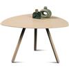 M2 Kollektion Mira 3 - Tavolino moderno 60 x 60 x 35 cm, in metallo verniciato a polvere, beige, adatto per esterni, resistente alle intemperie e facile da pulire, perfetto come tavolino da caffè,