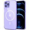 Svanove per iPhone 12 Pro Max Cover Compatibile con MagSafe, Trasparente Magnetica Protezione della fotocamera Custodia, Sottile Silicone Antiurto Anti-Graffio Custodia Case, Viola Lavanda