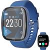 TECHMADE Smartwatch Buytech Gamma Uomo Donna, 1.83 Display, Orologio digitale con Chiamate Bluetooth, 80 modalità sport, Monitoraggio Frequenza Cardiaca SPO2 e Sonno. iOS e Android (Blu)