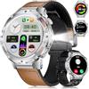 LIGE Smartwatch Uomo con Torcia LED/530 mAh/Durata Batteria di 15 Giorni,1.43 AMOLED Orologio Smart Watch per Android iOS,IP68 Impermeabile,132 Modalità Sportive Fitness Tracker