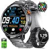 LIGE Smartwatch Uomo Orologio con 800mAh 35 Giorni Batteria AMOLED Grande Schermo LED Torcia Chiamata 10 ATM Impermeabile Podometro/Frequenza Cardiaca Militare Smartwatch Uomo per Android iOS