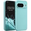 kwmobile Custodia Compatibile con Google Pixel 9 Cover - Protezione Back Case Morbida - Silicone TPU Effetto Metallizzato Menta Metallizzato