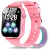 CATGIFF 4G Smartwatch Bambini - Orologio Telefono per Ragazzi e Ragazze con GPS WiFi Videochiamata SOS Chat VocaleGiochi Contapassi Modo Classe, Kids Smart Watch Intelligente per Bimbi 4-12 Anni, Rosa scuro
