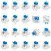 Fllyvly Pack di Interruttori Meccanici Blu per Tastiere, Switch Tattili per Tastiera Meccanica, Compatibili con Cherry MX, per Gaming e DIY, Design Trasparente per Retroilluminazione LED (10)