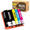 STAROVER 903XL Aggiorna Chip Compatibile con Cartuccia d'inchiostro HP 903 XL 903XL per Stampante HP Officejet Pro 6950 6960 6970 (1 Nero/1 Ciano/1 Magenta/1 Giallo, 4-Pack)