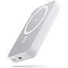 NOHON Wireless Powerbank Magnetico 10000mAh: Caricabatterie Portatile Power Bank | Batteria Esterna con PD 20W USB-C Ricarica | Compatibile con iPhone15 14 13 12 Mini Pro Pro Max | Bianco