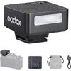 Godox iM20 Mini flash per fotocamera, batteria integrata, 5 livelli di potenza, tempo di ripresa 3s, 440 flash a piena potenza, Godox Flash compatibile con Fuji/Canon/Sony/Nikon//Panasonic/Olympus