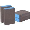 QUARKZMAN 4pz Blocco Spugna Abrasiva Grana 500-600 Blocco di Levigatura, 100x70x25mm, Marrone e Blu
