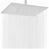 WOOPHEN Soffione doccia a pioggia extra large, 40 x 30 cm, rettangolare, in acciaio inox, ad alto flusso, copertura a cascata, finitura di lusso per il bagno (cromato)