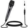 Moukey Microfono dinamico per karaoke per canto con cavo XLR da 13 ft, microfono portatile in metallo compatibile con macchina/altoparlante/amplificatore/mixer