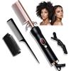 UKLISS Spazzola lisciante per capelli e parrucche e barba, spazzola lisciante con LCD 120 - 230 ℃, rivestimento in ceramica, doppia tensione