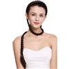 WIG ME UP - N1038-6 Toupet Treccia su cerchietto Molto lunghi Costume tradizionale Castano 95 cm
