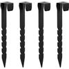 JYiuog Picchetti Ancoraggio,Ancoraggio a Terra per Trampolino,Confezione da 4 picchetti Adatti per Le Tende, trampolini, pensiline, capannoni (Nero)