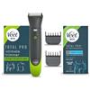 Veet Men Intimate Trimmer TOTAL PROTM, Rasoio elettrico uomo corpo e parti intime, 1 testina per zona intima e corpo e 2 pettini guida, Rifinitura precisa, Cordless+ Intimate Kit