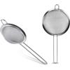 PARENCE.- Set di 2 setacci in acciaio inox da 8 cm di diametro - Setaccio in acciaio inox a maglia fine - Filtro per farina, pasticceria - Facile da pulire - Accessorio da cucina multiuso, 2 pezzi