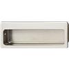 Gedotec Maniglia a conchiglia in metallo | Per porta scorrevole da incollare | Ottone Nichelato | Elegante design retrò | 99 x 38 mm | Porte a soffietto | Maniglie per mobili | 1 Pezzo