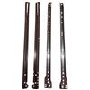 inferramenta Coppia Guide Scorrevoli a Rullo per Cassetti in Legno - Montaggio Laterale, Portata 25kg, Colore Marrone (50cm)