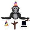 HOVCEH Gorilla Tag Peluche, Morbido Gorilla Peluche per Gli Appassionati di Gioco, Gorilla Tag Plush per Bambini, Ottimo Regalo di Compleanno e di Festa (nero)