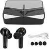 Cuifati Auricolari Wireless da Gioco, Cuffie Wireless Stereo Dual Host Stereo da Gioco Bluetooth 5.1, Dotate di Display a Batteria Digitale a LED, per Sport, Giochi e Corsa(Nero)