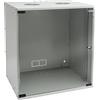 HMF 65712-07 Armadio rack 19 pollici, Armadio di rete | 9 U | 400 mm di profondità | porta in vetro | grigio chiaro