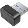 Ruuizksa Lettore di chiavi di impronte digitali USB FIDO U2F, chiave di sicurezza rapida adatta Hello Anti-Spoofing Mini lettore di impronte digitali durevole