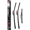HQ AUTOMOTIVE Spazzole tergicristallo Toyota Corolla Hatch/Touring Sports | Set da 3 pezzi per parte anteriore, 28 + 33 cm e posteriore 30,5 cm, connettore J-Hook, gomma rivestita in grafite