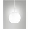 Fabas 3780-51-102 EDISON SOLO VETRO BIANCO D.25CM COMPLETO DI CAVO X KIT LUCI
