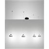 Fabas ARABELLA SOSPENSIONE FUME' 4 LUCI SPOSTABILE A LED 3000K - 32W - 3020 lm DIMMERABILE SMART C/ACC.