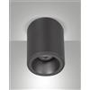 Fabas GUAMO PLAFONIERA TONDA NERA 1 LUCE ATTACCO GU10 D.9CM