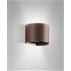 Fabas CODY APPLIQUE D ESTERNO DOPPIA EMISSIONE A LED 12W 3000K 1448LM CORTEN IP65