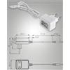 Fabas ALIMENTATORE BIANCO X SOTTOPENSILE 6W 24V SPINA EU CL2