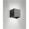 Fabas CUBA APPLIQUE DA ESTERNO A LED DOPPIA EMISSIONE 12W 3000K 1448LM GRIGIO SCURO IP54