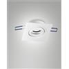 Fabas DAVIS FARETTO INCASSO QUADRATO 9,2x9,2x2,5 ORIENTABILE BOIANCO ATTACCO GU10
