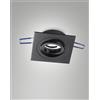 Fabas DAVIS FARETTO INCASSO QUADRATO 9,2x9,2x2,5 ORIENTABILE NERO ATTACCO GU10