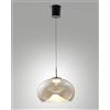 Fabas BRENA LAMPADARIO A SOSPENSIONE SALISCENDI COGNAC A LED CCT 2700K - 3000K - 4000K- 14W - 1510 lm DIMMERABILE A STEP
